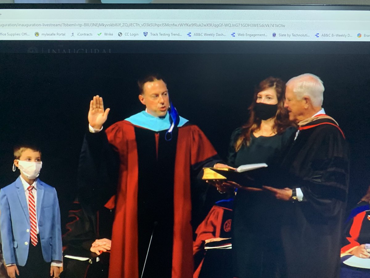 Watching from afar as my dear friend and classmate at ⁦<a href="/PennGSE/">Penn GSE</a>⁩, <a href="/mattvandenberg/">Matt vandenBerg</a>⁩ is inaugurated as the 19th president of ⁦<a href="/presbycollege/">Presbyterian College</a>⁩. This is just the beginning of the great work you will do at PC. I am beyond proud to call you a friend 💙