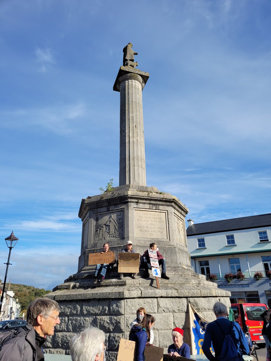 FeelBetterEve's tweet photo. Some pics and vids from the Octagon, Westport, Co Mayo, Ireland for today's Global Climate Strike

@FFF_Mayo 

#climatestrike, #schoolstrike4climate  #UprootTheSystem https://t.co/AuRo41tuMh