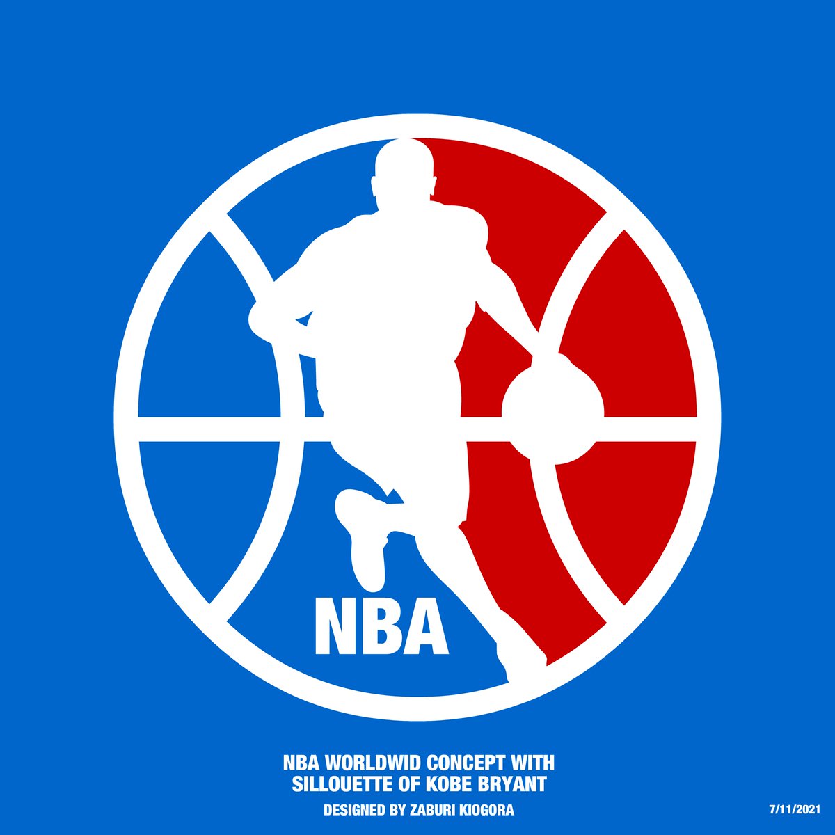zaburi's tweet photo. NBA Worldwide Logo Concept with Kobe Bryant @NBA @ThatGuyN1CK #nba #kobe https://t.co/SyXw4YUUBX