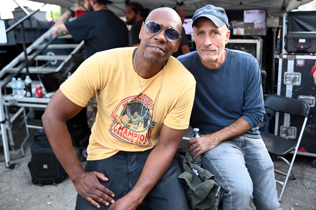 nypost's tweet image. Jon Stewart defends Dave Chappelle: 'His intention is never hurtful' trib.al/oKnSaKG