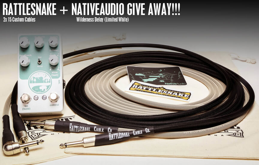josephbertucci's tweet photo. @RSnakeCableCo Win Rattlesnake Cable Company - Pair of Custom Cables / NativeAudio Wilderness Delay Pedal https://t.co/GHP1gw1AyP https://t.co/Mgr5CLIP8Q