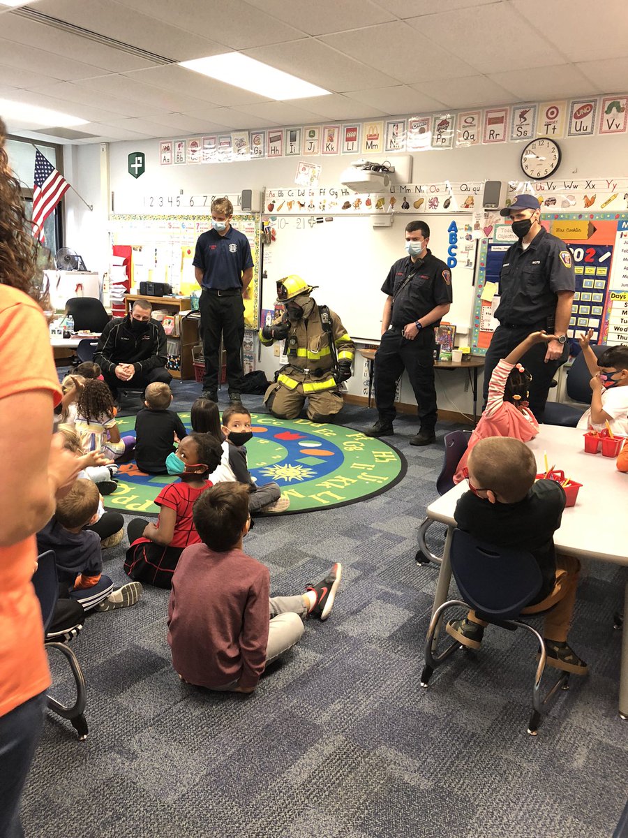 MrsHarringtonEE's tweet photo. Thank you to the Fire Department for coming in this morning to teach use fire safety! We even got to go in the fire truck!!! https://t.co/rwA9sQETNG