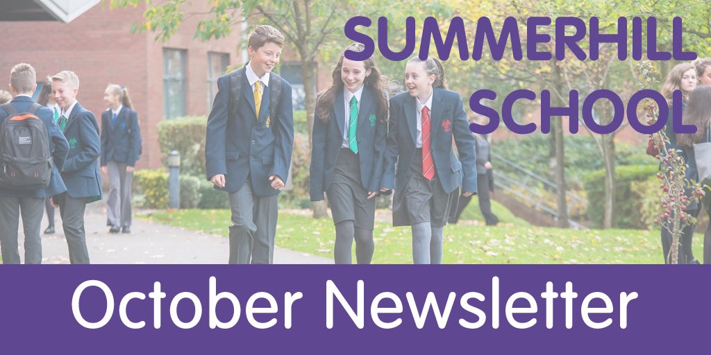 SummerhillSch's tweet photo. Please find below the link to the first edition of the Summerhill Newsletter. Have a restful half term, stay safe and enjoy quality family time. https://t.co/Phjr86rsDx https://t.co/pZbUShqKDS