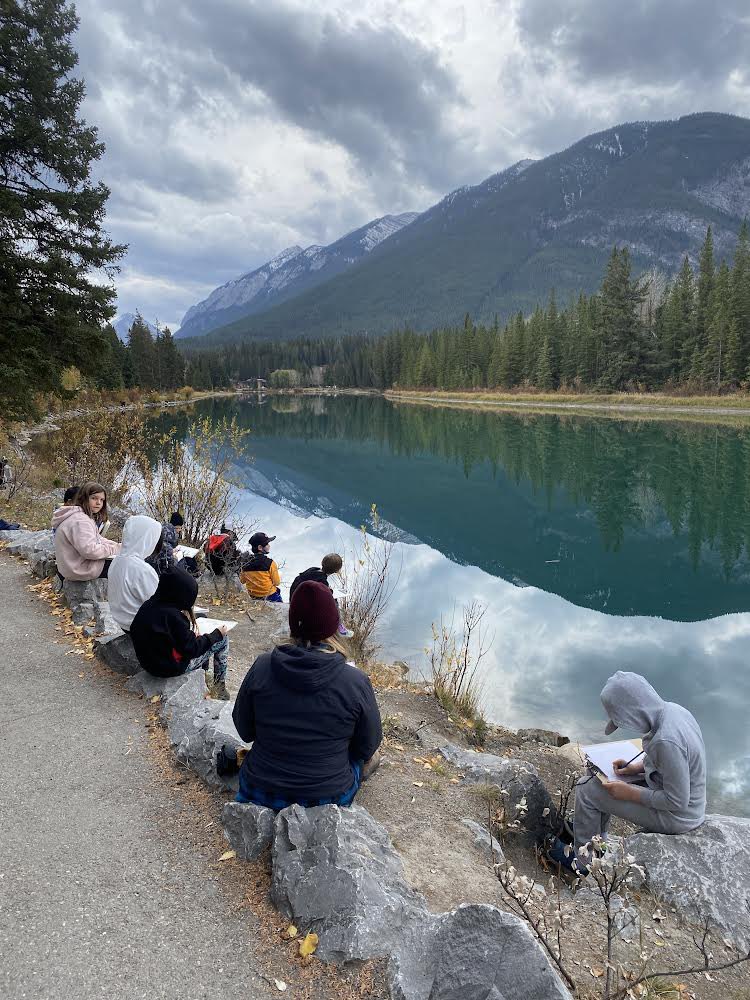 MHStartRight's tweet photo. @takemeoutside Students @Banff_El_School take their lessons outdoors with Right from the Start. An outdoor classroom by the Bow River in Banff AB. Now that’s good for your mental health! @MountainEdu https://t.co/MCOBXFC6LH