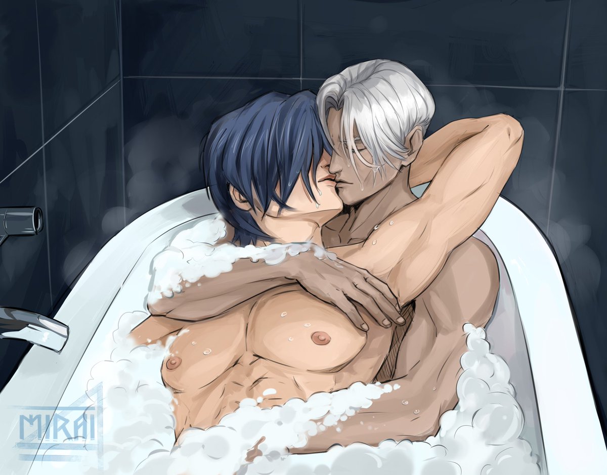 That's it, I give up 😒 shower just broke me
Day 16: bath

#kinktober #kinktober2021 #HadesGame #HadesFanart #thanzag #Thanatos #Zagreus