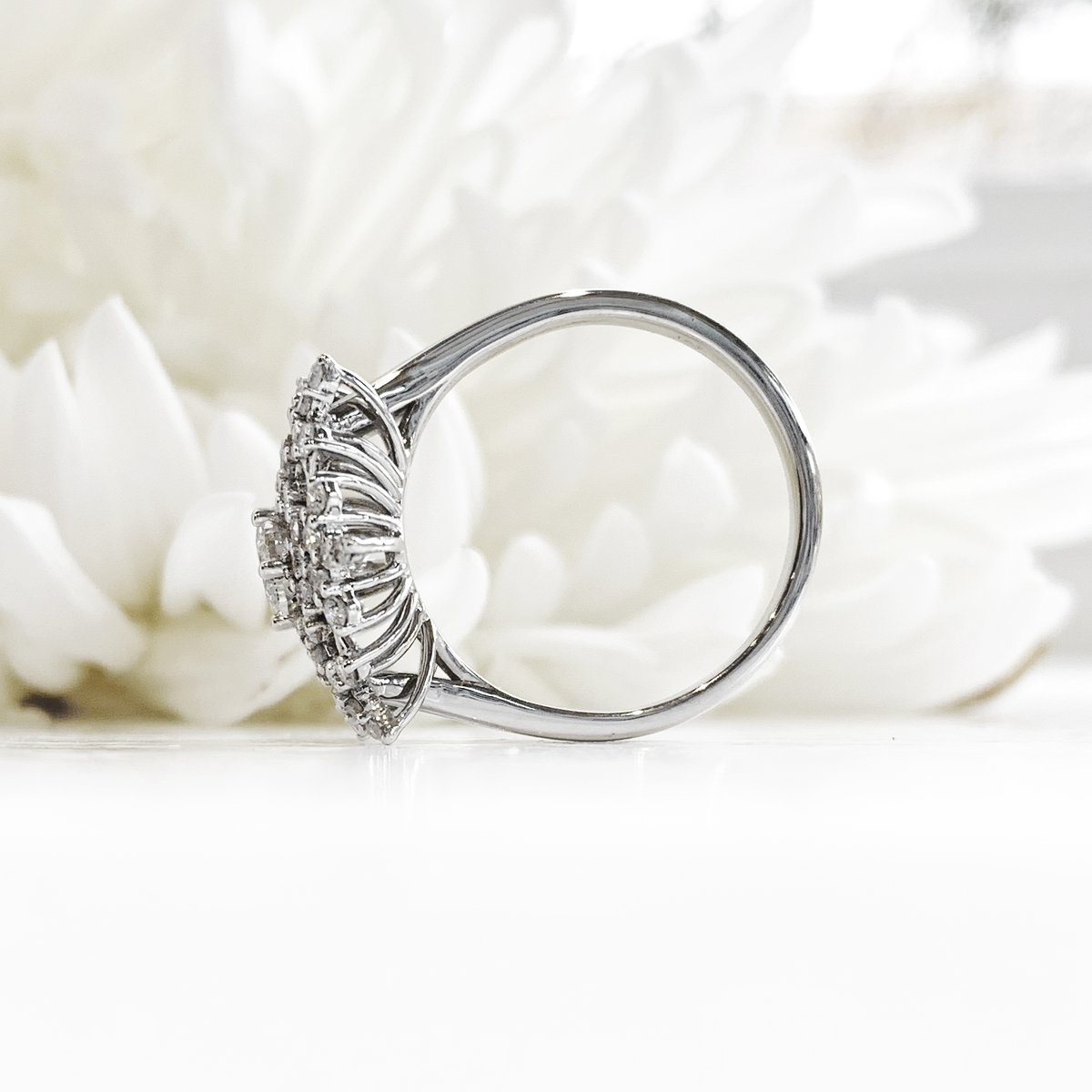 DanasGoldsmith's tweet photo. No two snowflakes are alike.  Unique, just like this stunning redesign using her engagement ring, wedding band and anniversary ring to celebrate their 10th Anniversary.  Let us tell YOUR story.

#designsatdanas #customdesign #customjewellery https://t.co/0RJ6lr7quy