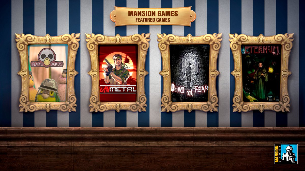 MansionGames's tweet photo. Happy #FollowFriday everyone!

Here you have this week's recommendations! Enjoy them during this weekend's war leave!🤩

🪂Flying Soldiers - @WildSphere
🦾UnMetal - @unepic_fran
😱Dawn of Fear - @Br0k3nSite
➿Eternum Ex - @FlynnsArcades

#indiedev #gamedev #FF https://t.co/2nxF6wi3QM
