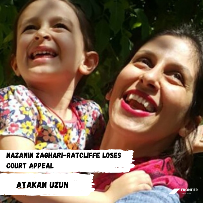 FrontierAffairs's tweet photo. British-Iranian aid worker, Nazanin Zaghari-Ratcliffe has lost her appeal. 

Atakan Uzun Reports:

#internationalrelations 

https://t.co/ZRjETAMlJz https://t.co/dIhhdv6PSf