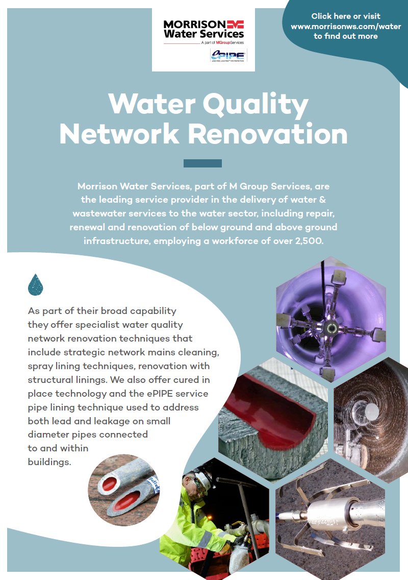 DELIVERY | In less than two weeks #MorrisonWaterServices will be attending the WWT Drinking Water Quality Conference! We will be demonstrating our recent success in the application of #spraylining. #workwithus ##deliveringwhatwepromise #water #WaterIndustry #WaterSector
