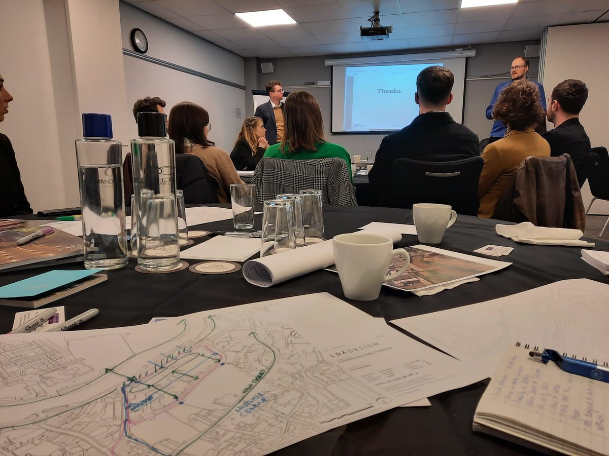 Thank you all that attended the masterplanning event last night. Great turnout with good participation and ideas from the interactive task. 

Thank you to our speakers <a href="/MarkGraham_LDA/">Mark Graham</a> and Warren Walker (EPR). 

<a href="/emily_bates11/">Emily Bates</a> <a href="/tpokane/">Thomas O’Kane</a> 

#masterplanning #rtpi #networking