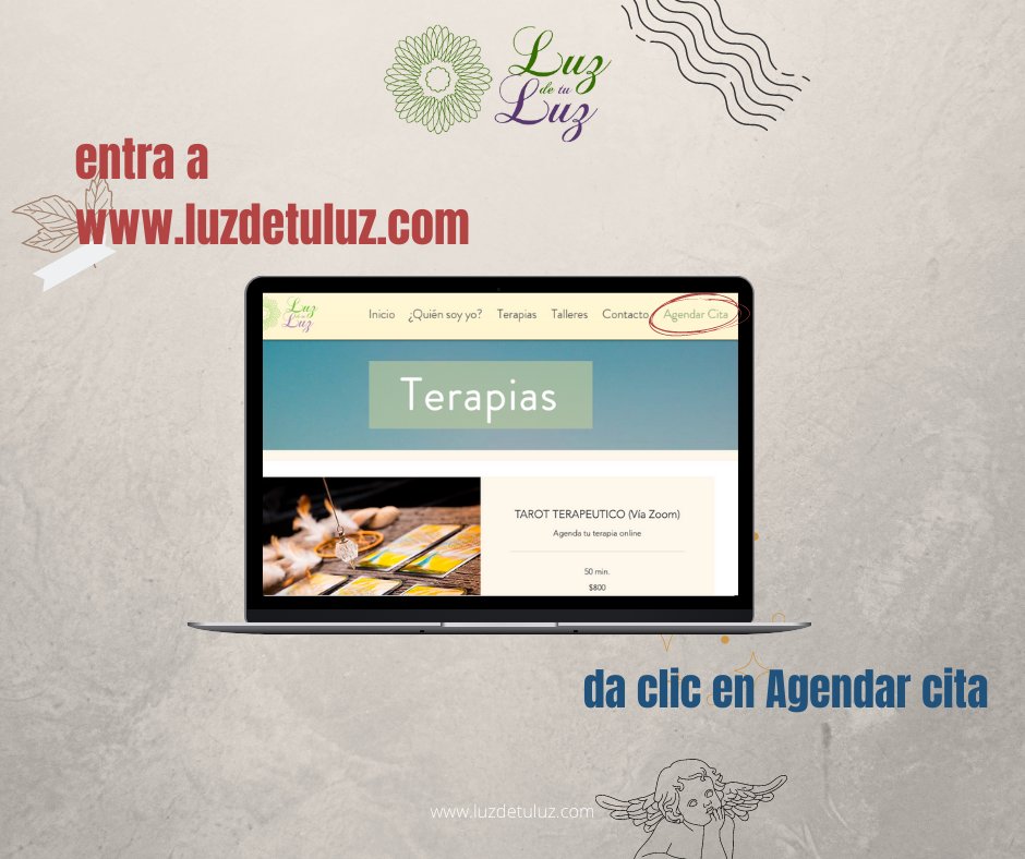 luzdetuluz's tweet photo. ¿Cómo agendar una terapia con Abril Méndez?
📌 Entra a https://t.co/Y88qHSWI3x
📌Ve a la sección Agendar Cita
📌Una vez que encuentras tu terapia, Agenda fecha y hora
📌Llena tus datos y realiza el pago directo con tu tarjeta débito/crédito o Paypal, el pago es seguro
¡Listo! https://t.co/CuxFpNk1Nc