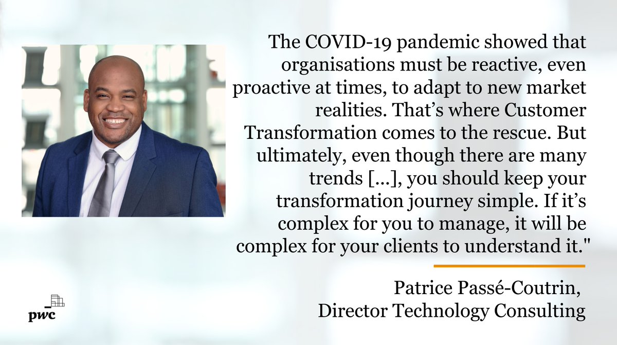 PwC_Luxembourg's tweet image. What does Customer Transformation entail and how can it deliver a great customer-centric experience that eventually drives business growth? Read our #PwCBlog to find out: bit.ly/blcustranf21  

#pwcdigit #customerexperience #CustomerSuccess #digitaltransformation #innovation