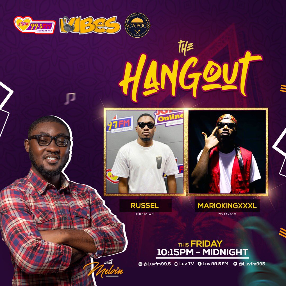 Tonight is a PROBLEM! <a href="/Mariokingxxxl/">Marioking XXXL</a> X Russel <a href="/kuneli_/">KuneliMusiq 🫶🏽🍸🎧</a> #Hangout #TheVibes w/ <a href="/djayhashtag1/">🤘Yo Hash Tag🤘</a> <a href="/SamuelJupitar/">SAMUEL JUPITAR ⛰</a> on <a href="/luvfm995/">Luv FM 99.5</a>. Tune In!