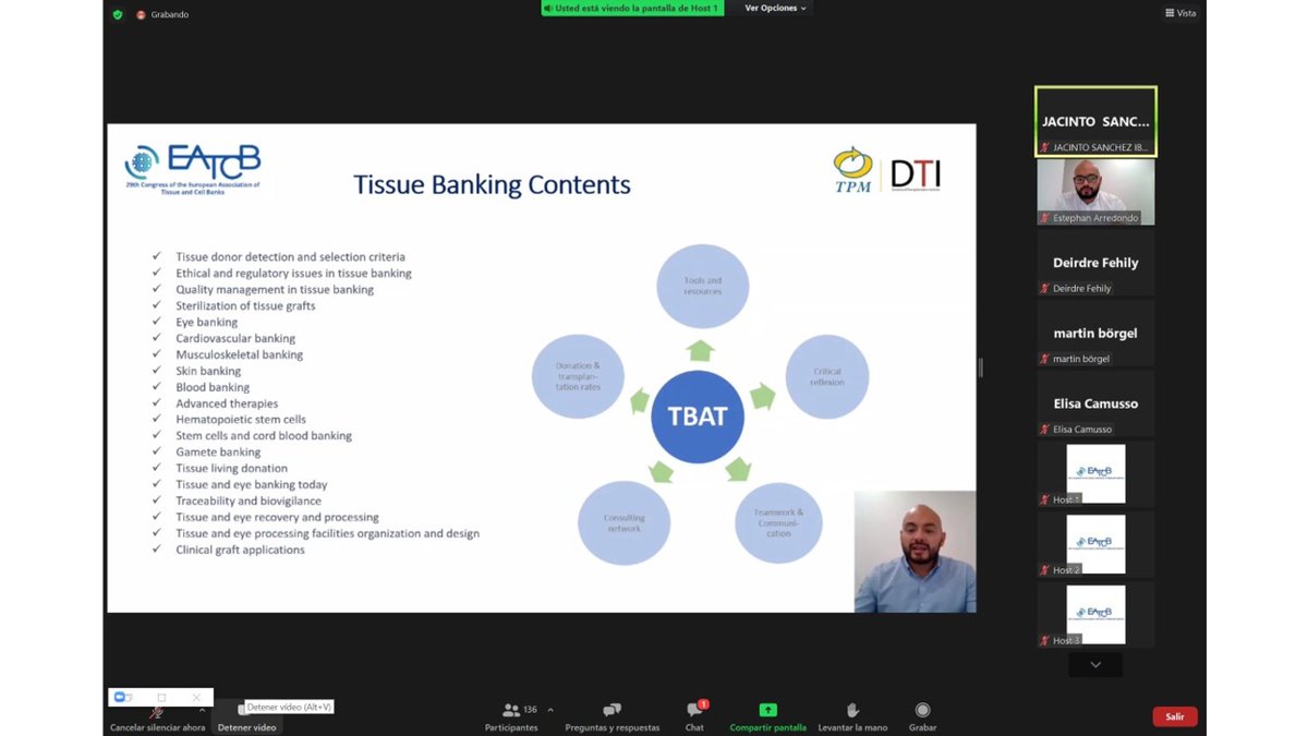 DTI_Foundation's tweet photo. We have participated at the #EATCB Congress and talked about: New technologies applied to Tissue Banking & Advanced Therapies training program in the time of covid-19.
#covid #tissue #advancedtherapies #training https://t.co/kA7B6C3p5u