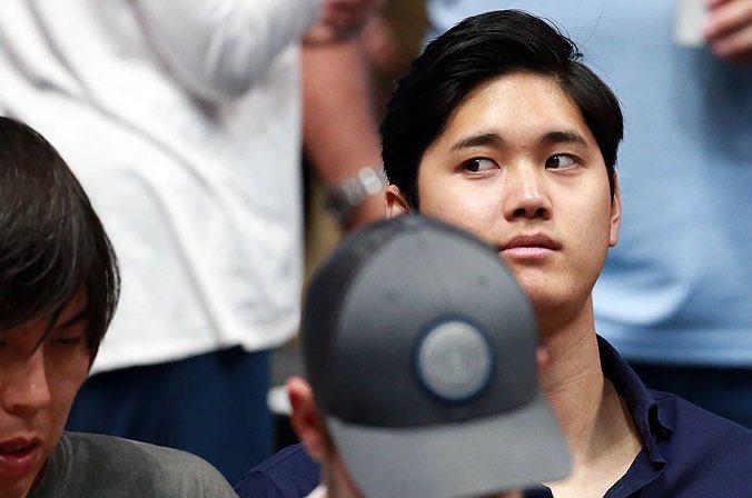 shodoingthings's tweet image. shohei ohtani attending a march madness game between gonzaga university and texas tech university