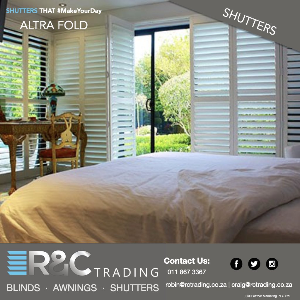 r_ctrading's tweet image. Get spoilt for choice with our selection of HINGED, DOUBLE HINGED or FOLD Shutters for your home.

Remember, shutters that match the colour of your window trim can make smaller windows look bigger 😉♥️🏡

#altrahinged #blinddesigns #shutters