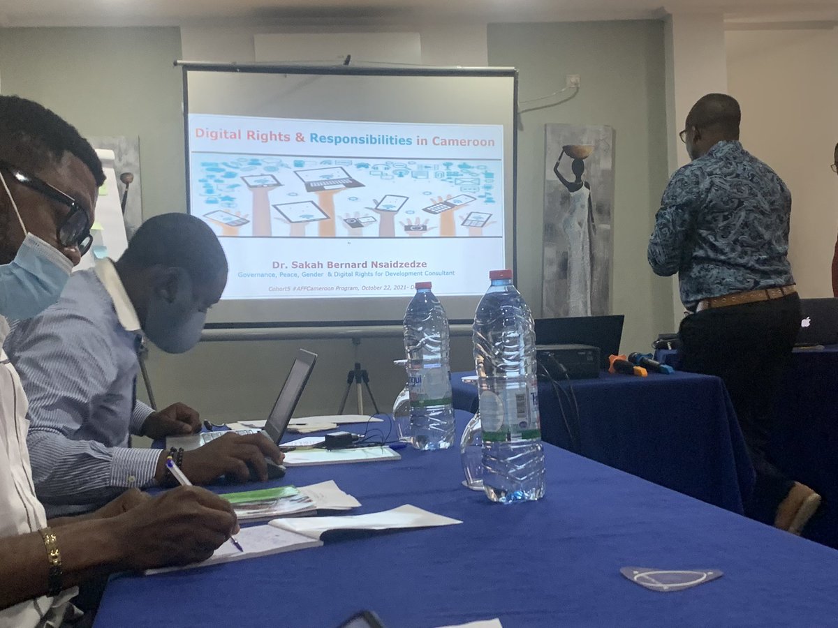 VerinaMondua's tweet photo. Digital rights are human rights expressed online. First presentation at #AFFCameeroon first meeting session at Douala Cameroon. Happy to be a 5th Cohort member @DefyhatenowWCA @intertwilight @defyhatenow @GermanyDiplo @AdisiCameroun @Center4advocac1 @ebase_africa https://t.co/kBPkDRkicw