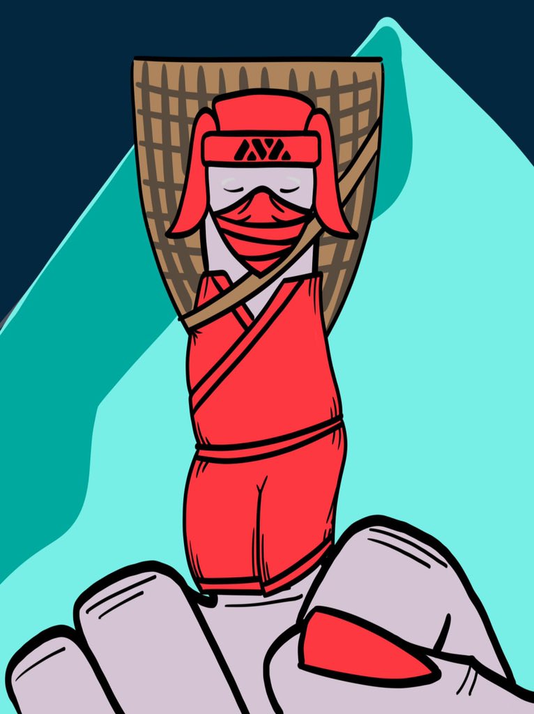 MifutoMFT's tweet photo. As we are happy and proud for the amazing support by @sherpa_cash, our designer got caught and made this custom honorary #MiFuTo to celebrate the collab🔺 https://t.co/WQJqfIxePo