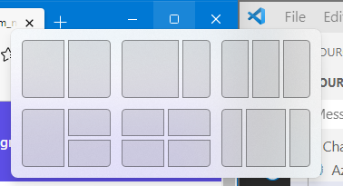 Pleasant surprise! If you hover over the maximize button of a window in #Windows11 you get new options how to maximize and where to align!