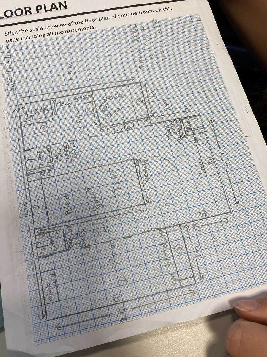 MathsMrsJohn1's tweet image. So pleased to see year 7 enjoying our new @Radyr_Maths #curriculumforwales scheme of learning. We finished the first half term with a “design your perfect bedroom” project after learning and practising skills with money, area and perimeter, measurements and scales. #makemathsfun
