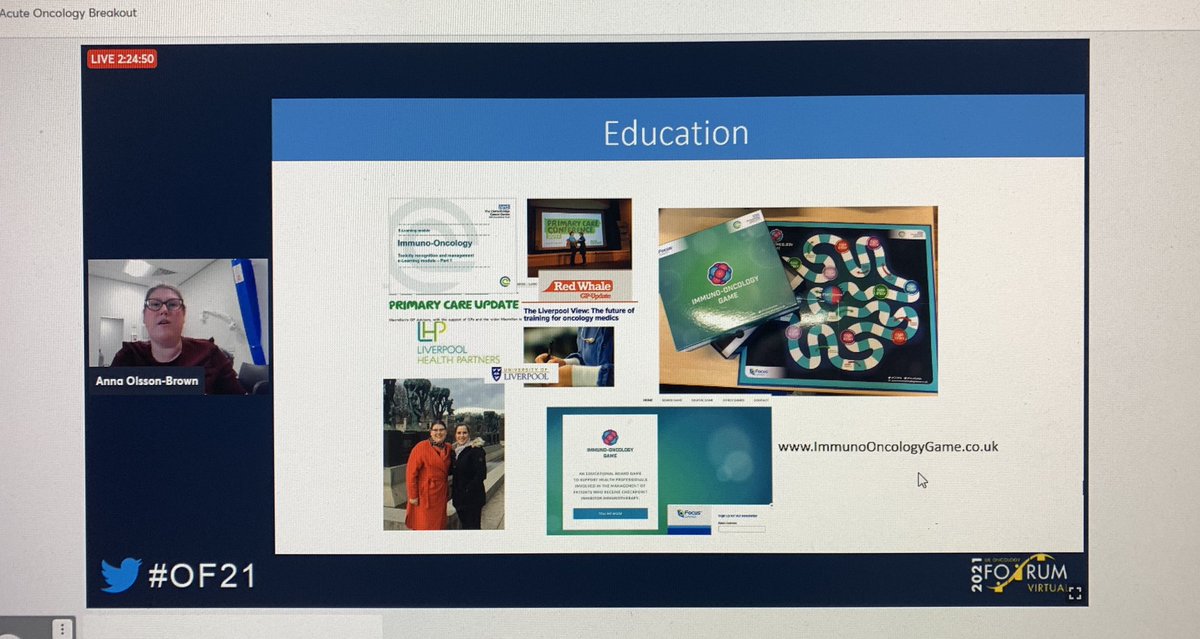 NaiClatsNurse's tweet photo. The game is on order @AOlssonBrown 🙌 #Immunotherapy #IOeducation #OF21 https://t.co/ll1B6nJXWK