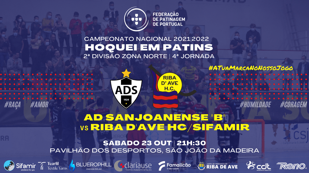 RibadAveHC's tweet photo. Este Sábado à noite jogamos em São João da Madeira para a 4ª jornada do Campeonato. Contamos com o vosso apoio! Força #RAHC!! https://t.co/OntItUtXl6