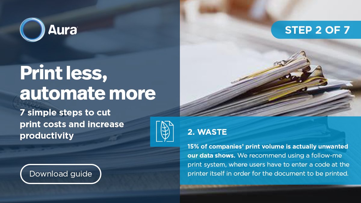 As much as 15% of companies’ print volume is actually unwanted – our data shows. How to reduce the waste? Learn more in our guide ‘7 simple steps to cut print costs and increase productivity’- hubs.li/H0ZR9v60