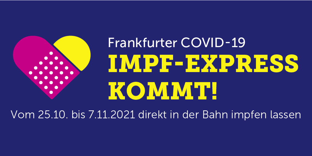 Einsteigen und geimpft ankommen! 😎
Ab Montag lassen wir mit <a href="/RMVdialog/">RMV Dialog</a> und @DRKFrankfurt zwei Trams als Impf-Express durch die Stadt fahren! 🚋
Impfungen gibt's dort kostenlos und auch ohne Impfpass! 👍
Fahrpläne und alle Infos: vgf-ffm.de/impfexpress
#gesundheithatvorfahrt