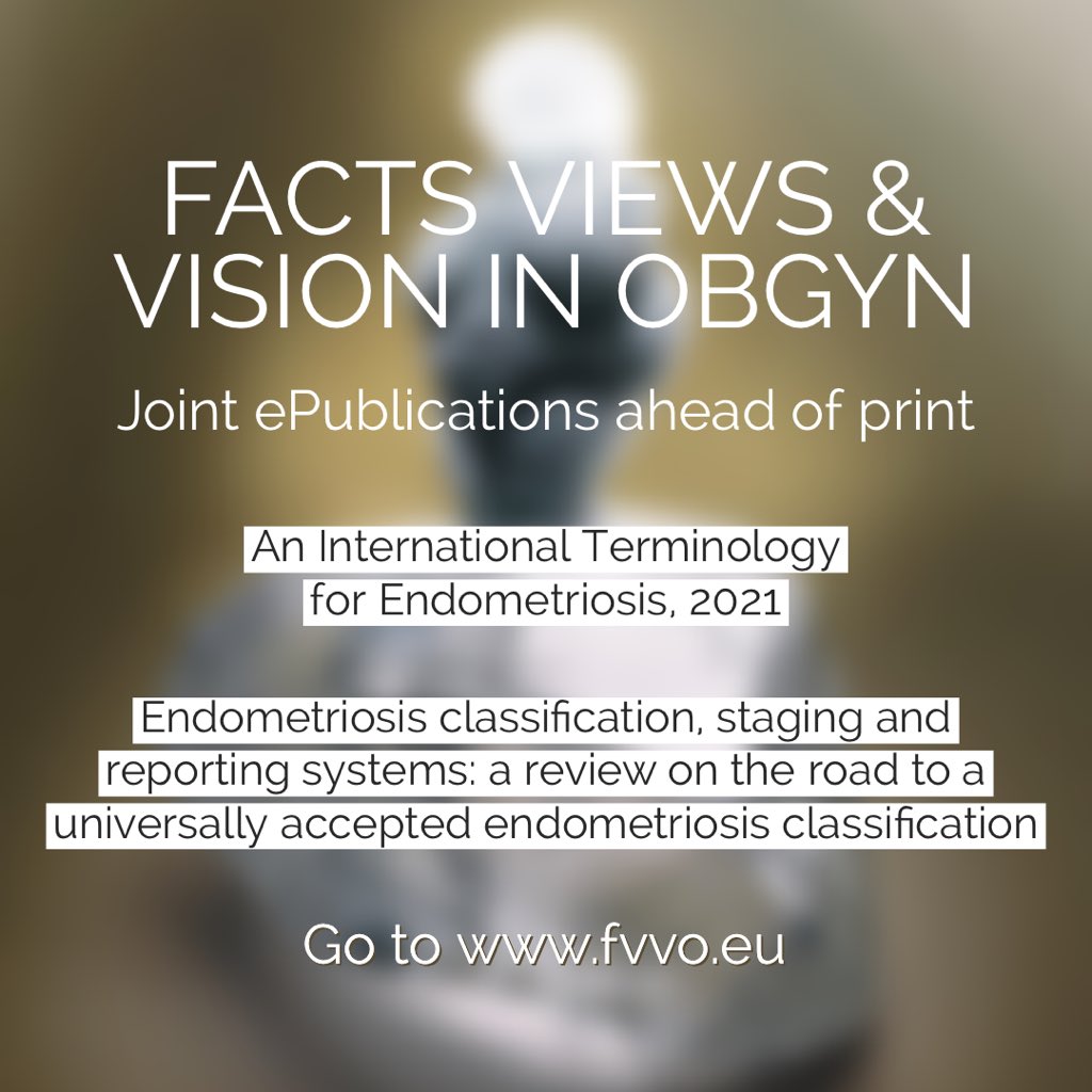 Facts, Views &amp; Vision in ObGyn | Joint ePublications ahead of print - forthcoming in Vol. 13, issue 4 
.
Go to: 
fvvo.eu/in-press/an-in…

fvvo.eu/in-press/endom…
.
Artwork © Koen Vanmechelen 
#jointpublications #esge #aagl #wes #eshre #endometriosis #endometriosisclassification