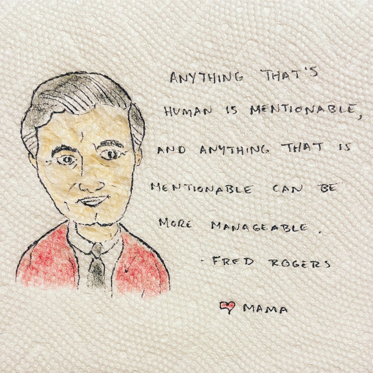 mcgrunk30's tweet photo. Anything that is human is mentionable, and anything that is mentionable can be more manageable. ๐ฃ - Fred Rogers
#fredrogers #fredrogersquotes #mrrogers #mrrogersquotes #mentionable #manageable #speakup #talkaboutit https://t.co/H5sAveHOUm