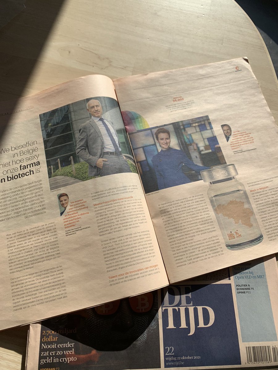 T_Van_hooland's tweet photo. We beseffen in België niet hoe sexy onze #farma en #biotech is 🇧🇪😉. In bijlage @tijd en @lecho vandaag, ikv duurzaamheidsrapport @essenscia_NL @essenscia @biobe_essenscia #biotech #lifesciences #Yes2Belgium https://t.co/kxze07OX3Z