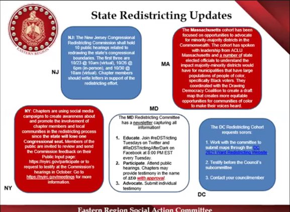 easternregdst's tweet photo. And of course we covered #ReDSTricting that included some of the state highlights…. https://t.co/Y7JfUiHDmG
