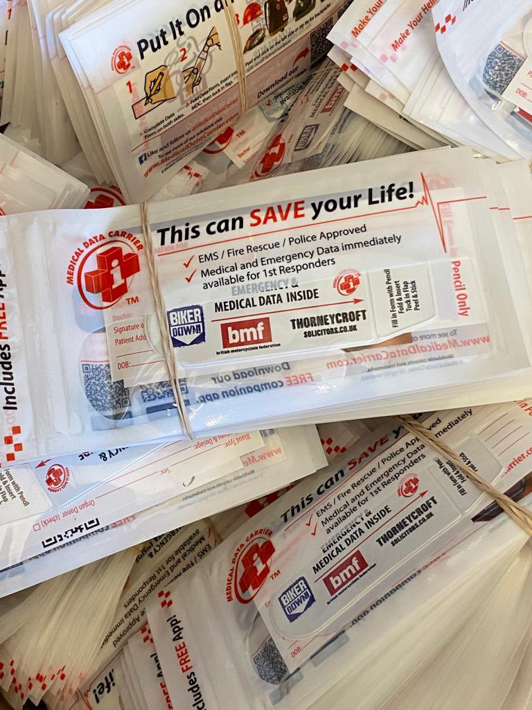 thorneycroft_uk's tweet photo. We have teamed up with the @BMFofficialuk to purchase more Medical Data Carriers. We can supply them to you and your club/organisation free by getting in touch with marylomas@thorneycrofts.co.uk  today! https://t.co/72wQPVpRsH