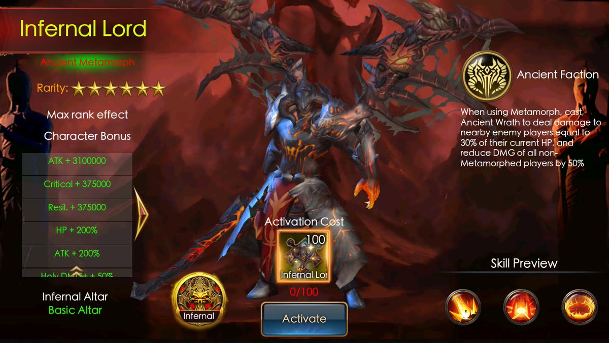 #5thAnniversary
1 Dollar to Obtain 'The Infernal Lord'
Event Date: OCT 23- 27
Recharge 1 Dollar through GTA Tunnel to get 6-Star Metamorph 'The Infernal Lord'
Only GTA Tunnel can be counted for this event.
pay.gtarcade.com/mpay/default/s…
The Rewards will be sent to in-game mail on Oct 29