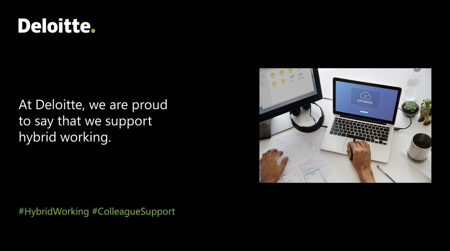 DeloitteNI's tweet photo. 90% of our colleagues believe โchoiceโ and โflexibilityโ should be taken into consideration for future working. Find out more on how we will be supporting our colleagues here https://t.co/CD0iMtbiIc
#HybridWorking #ColleagueSupport https://t.co/fG0Y0kSv2p