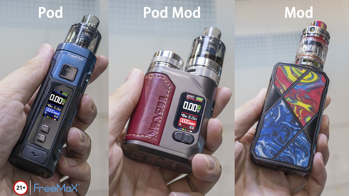 Freemaxvape's tweet photo. Are you Pod to Mod or Mod to Pod? 👇
.
.
.
.
.
Warning: This product contains nicotine, nicotine is an addictive chemical. For 21+ only.⁣⁣⁣⁣⁣⁣⁣⁣⁣⁣⁣⁣⁣⁣⁣⁣⁣⁣⁣
#freemaxvape #freemaxmarvos #freemaxfireluke #vapeon #vapefam #freemaxmaxus #vapers #vapetricks #vapeshop https://t.co/i3ahQ4OUcJ