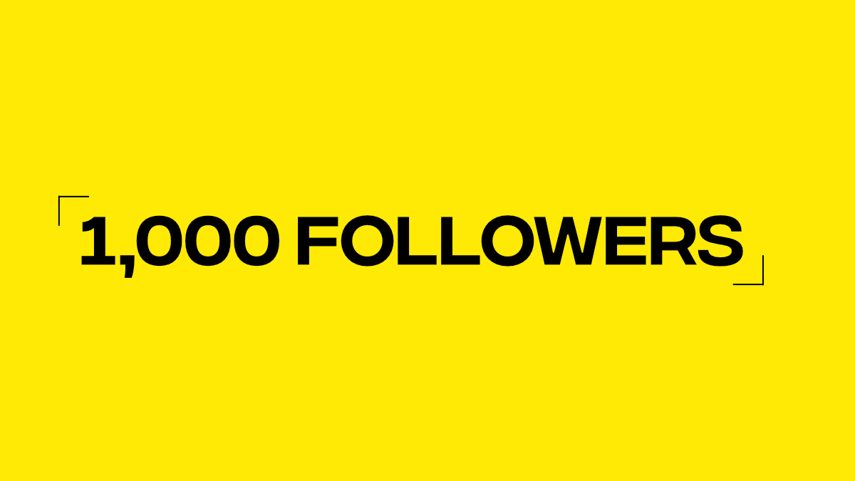 Thank you for 1,000 followers!

#Post2Earn is just getting started