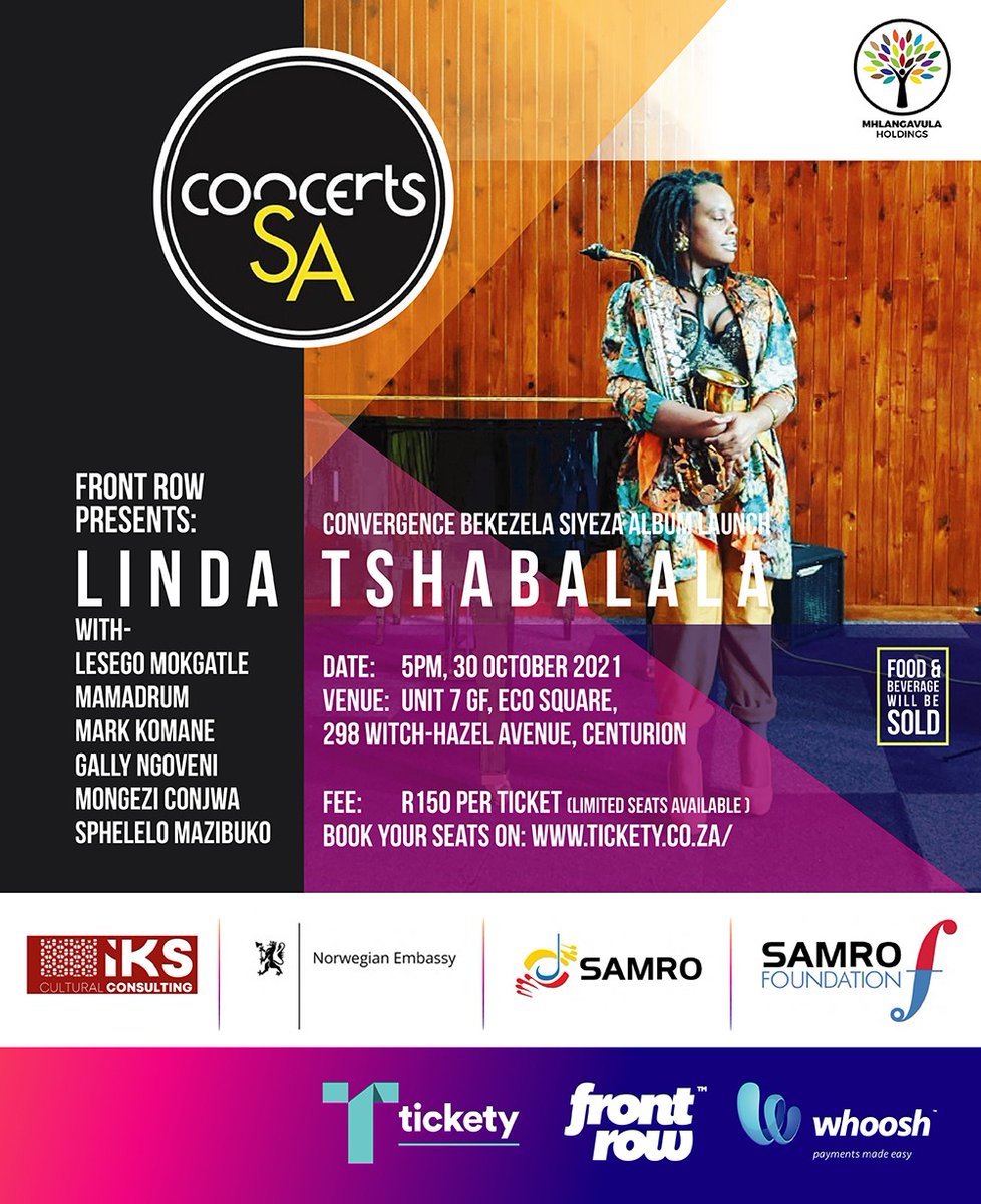 IKS_Africa's tweet photo. Witness the talent that is Linda Tshabala on Saturday, 30 November 2021. Tickets are priced at R 150 each and available for purchase on https://t.co/rvTAUd4rky.
Limited availability so make sure to secure your seat before they are sold out!
#iksculture #ConcertsSA #DMF2021 #SAMRO https://t.co/a9JIiJ02ZX