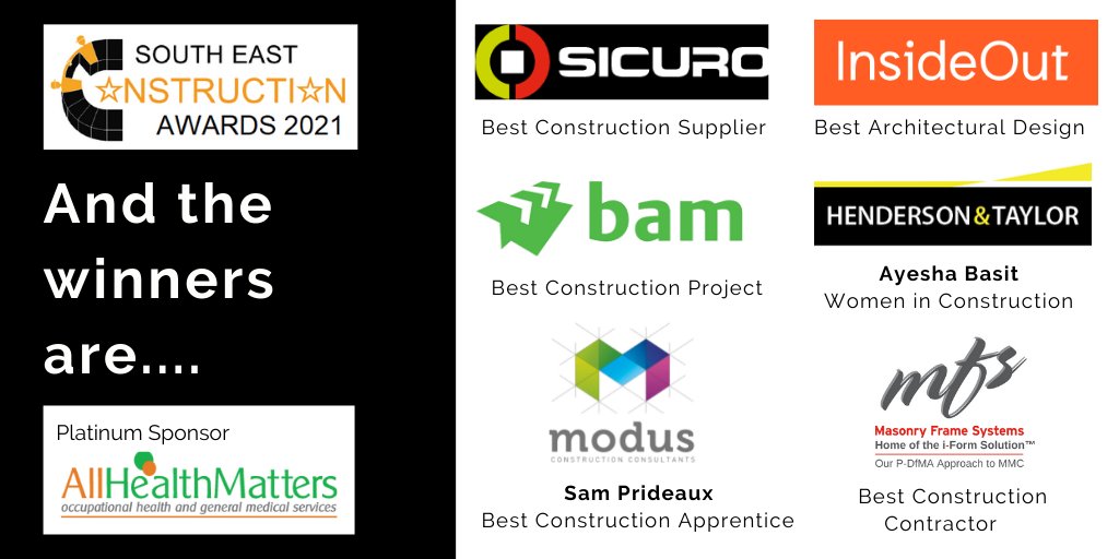 What a fantastic evening last night at the South East Construction Awards Gala Dinner <a href="/SouthEngEvents/">South of England Event Centre</a>.  Fantastic dinner many thanks <a href="/_Hardings/">Hardings Catering</a>. Well done and congratulations to our winners @MFS_Kent <a href="/Sicuro_uk/">Sicuro UK - Part of the BauWatch Group</a> @BAMConstructUK, Ayesha Basit <a href="/H__and_T/">Henderson-Taylor</a> Sam Prideaux <a href="/modus_ltd/">Modus Construction Consultants</a>