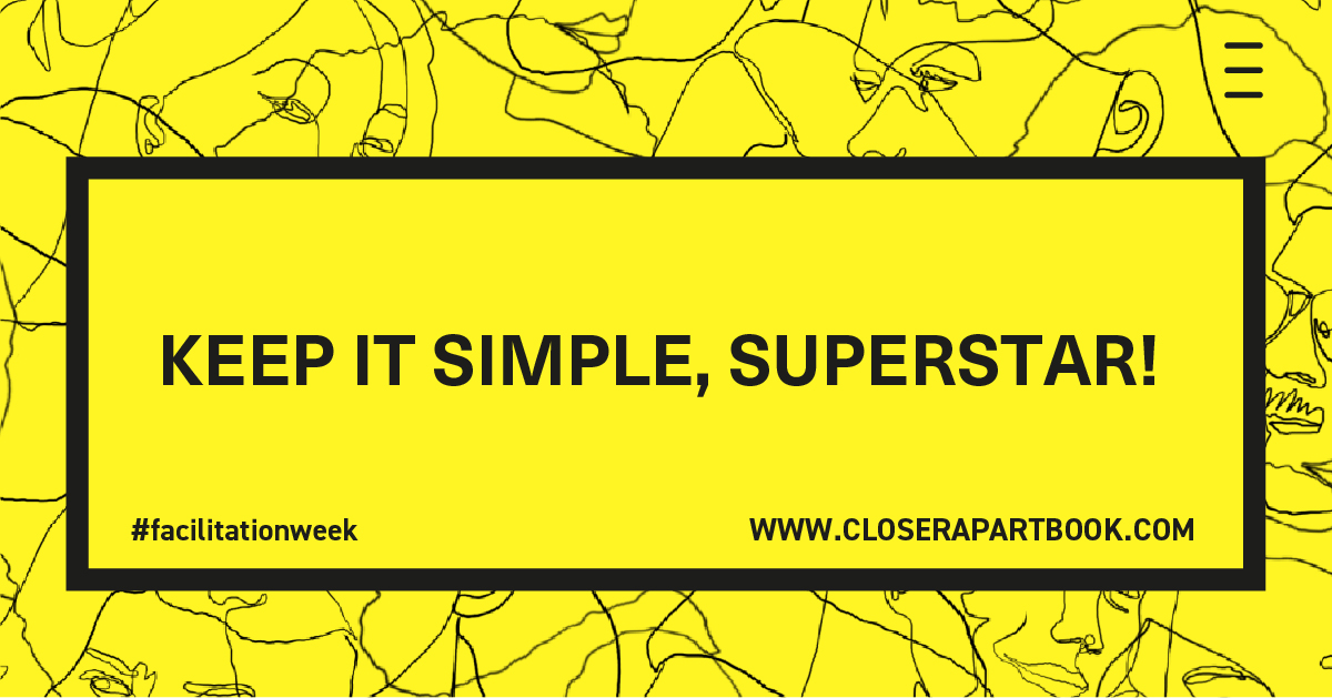Curvecc's tweet photo. With preparation, most failures can be avoided. This #FacilitationWeek #facweek consider how you'll use this golden rule for online workshops: keep the tech as simple as you can to meet your goals.
Find out more in our book #CloserApart, out next week 👉https://t.co/ua1SOqIe4L https://t.co/dKzUQHB4uB