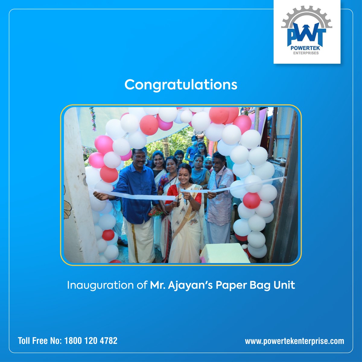 powertekenterpr's tweet image. Inauguration of Mr. M. S. Ajayan's new Paper Bag Unit 

#powertekenterprise #kerala #paperbagmakingmachine #paperbag #entrepreneur #entrepreneurship #business #industrialmachines #industy