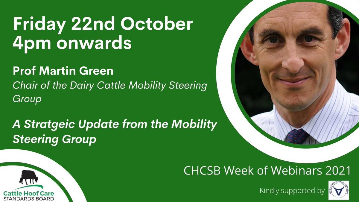 The_CHCSB's tweet photo. It's the last day of our #WeekofWebinars & we've got a longer session today which kicks off at 4pm w an update on the @AHDB_Dairy Mobility Steering Group, @dairycowfootdoc on trimmer/vet/farmer communication & our popular Q&A Panel
Not to late to sign up: https://t.co/nSyxtccblp https://t.co/sO5VHlQRMo