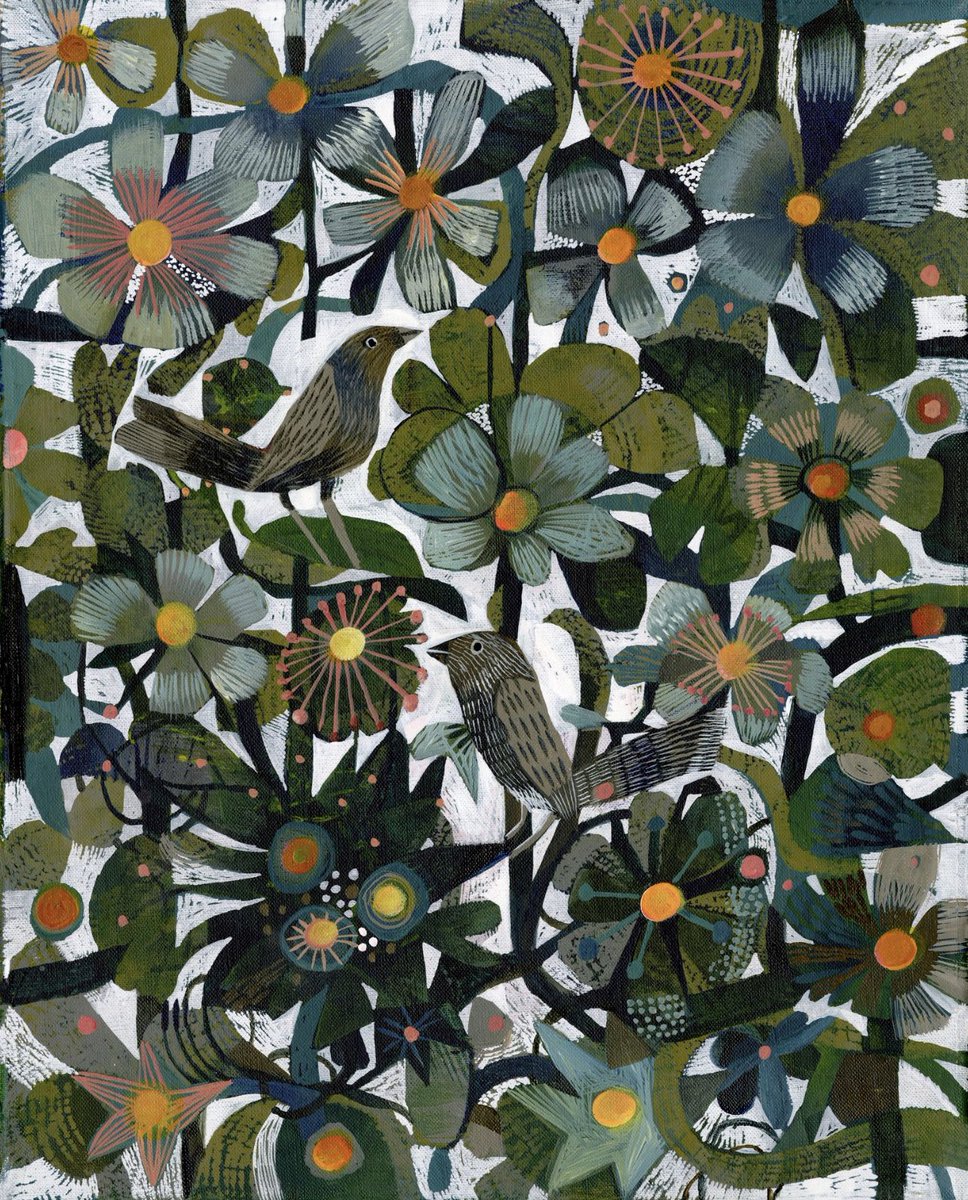 estemacleod's tweet photo. I’m back on Twitter after a looong break. Follow me on Instagram for updates and live demos. I’m doing a live demo at 5PM today @estemacleod 
Windflower is the painting that sold this week at #aafbattersea by @IonaHouseArt https://t.co/ZWdlU7EMVp