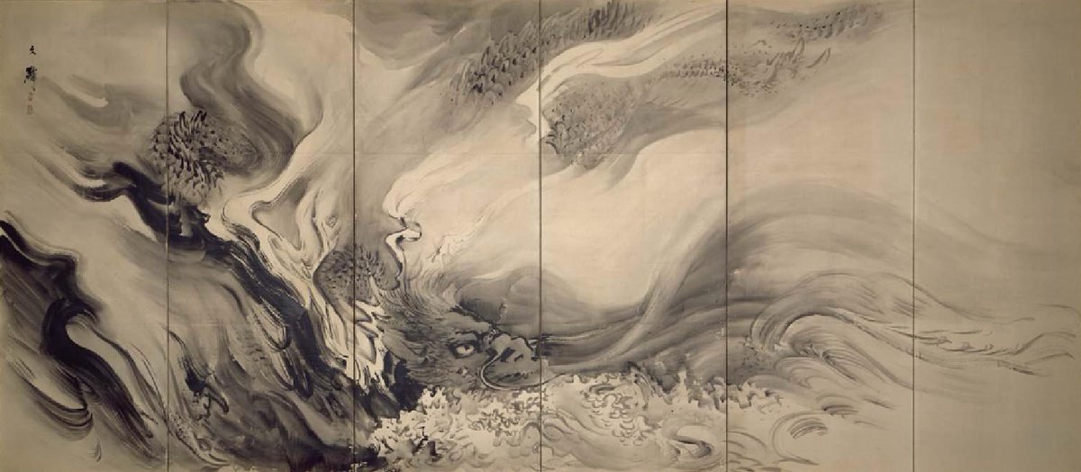 NihonBijutsushi's tweet photo. 塩川 文麟　しおかわ ぶんりん　Shiokawa Bunrin　1808–1877

《龍図屏風》

19世紀後半・明治時代
アメリカ　ボストン美術館 https://t.co/ORPnCTJJRA