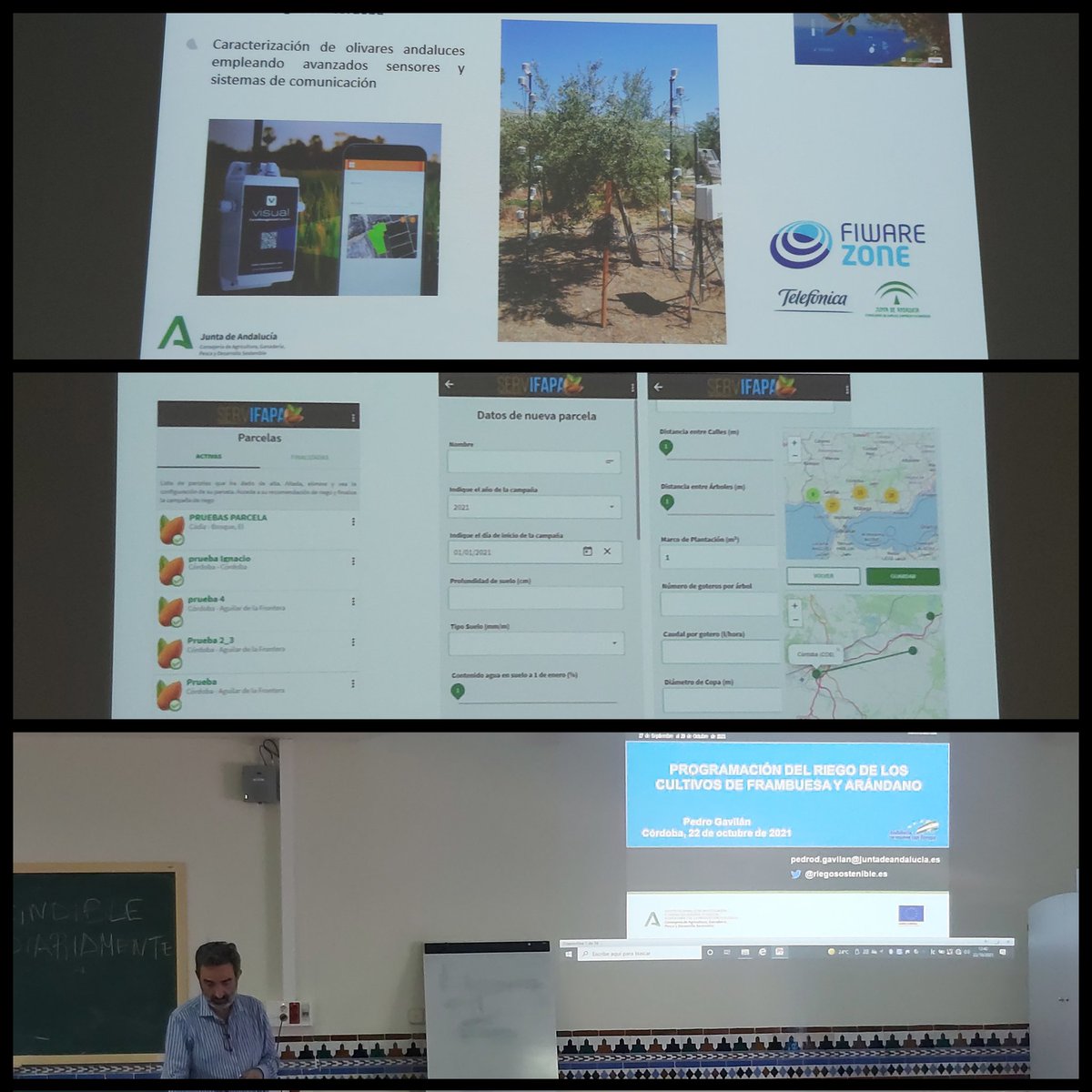 NatividadRuizB's tweet photo. Información de #sensores en tiempo real y abierta. Próxima #App para #almendro incluyendo riego #deficitario. Programación de riego en #frambuesa y #arandano. Algunos de los temas que @IgnacioLorite y @PedroGaviln han impartido en #CSER @riegosostenible @IfapaJunta @AgriculturAnd https://t.co/hoXs4BOQG7