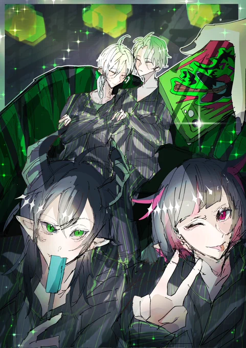 ディアソのパジャマ風景
#ツイステファンアート 
#twstファンアート 