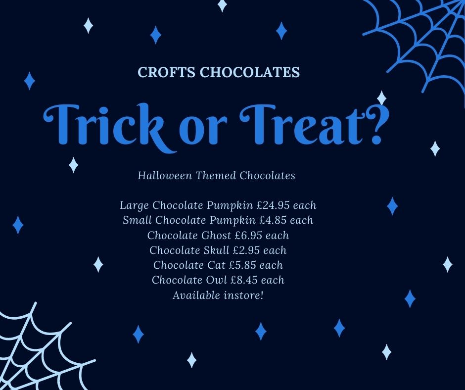 CroftsChocolate's tweet photo. Getting ready for Halloween! Check out our chocolate treats here at Crofts in Scarborough 😊 https://t.co/DdzItmf6Qy