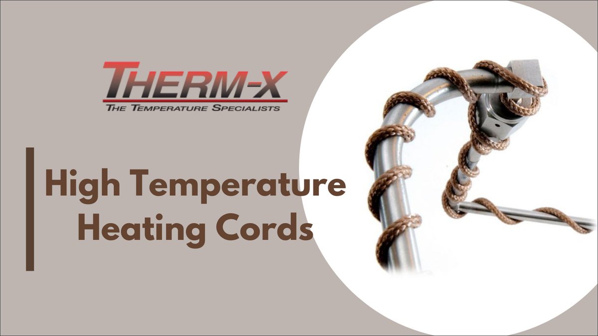 These high-temperature heating cords are designed for use on small tubes, vessels, or any application where space is limited and high temperatures are needed. Contact us for your application requirements.
bit.ly/3m44U02 
#heaters #thermalheater #heatingcords