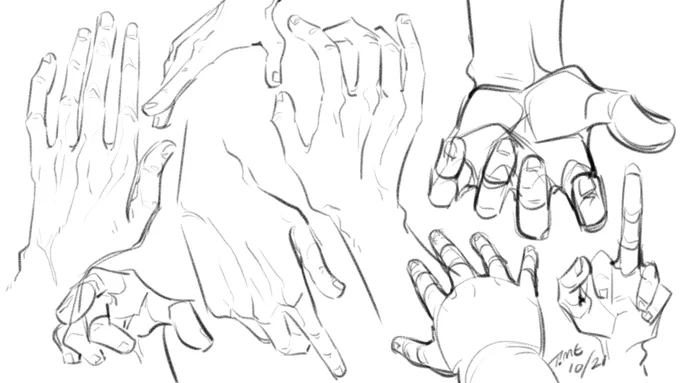 Just some hand practice because I love drawing hands. 