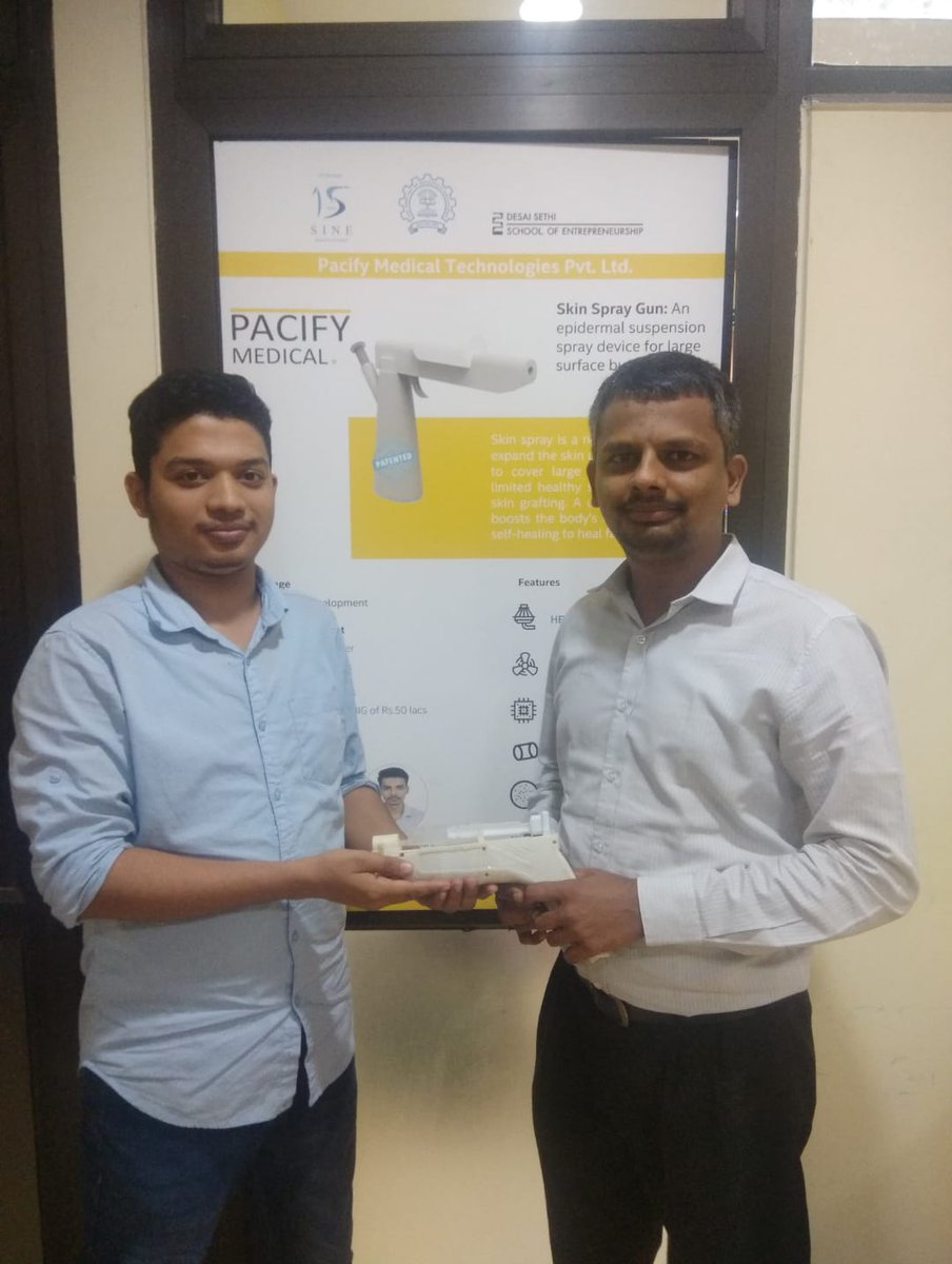 AIMtoInnovate's tweet photo. Pacify Medical is advancing the standard of care for burn patients with a technology that sprays skin tissue on wounds for recovery.
A skin spray device is a portable surgical device for skin transplantation using autologous skin for the regeneration of the wound.
#AIM_Prime https://t.co/CmOxJksmcn